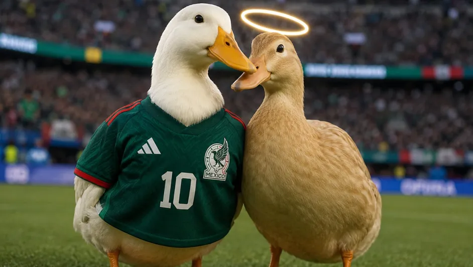 Ésta es la TRÁGICA historia de ‘Waffle’ la compañera ‘Merlín’, el FAMOSO pato mundialista